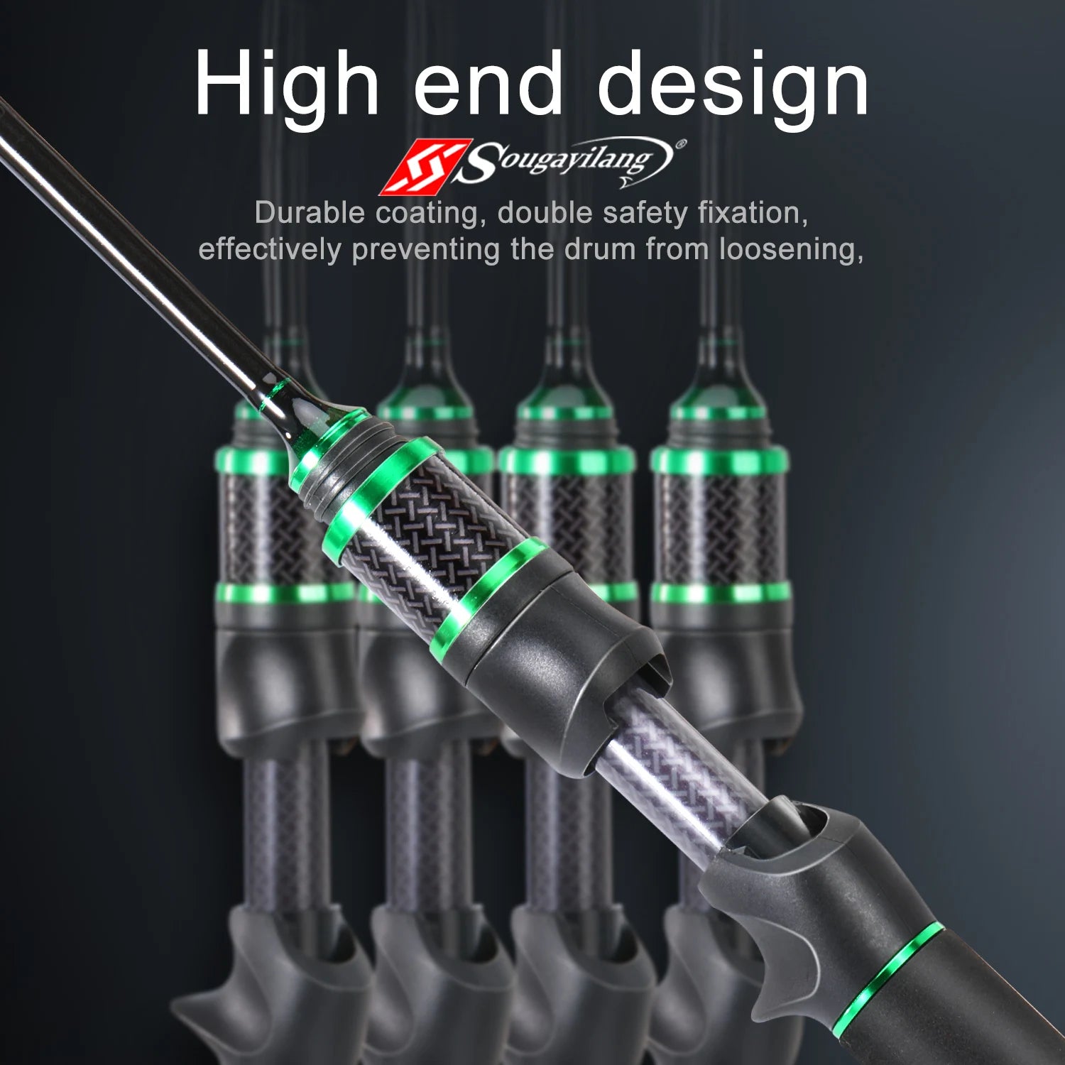 Sougayilang Professional Fishing Rod with Ultra Light and High Carbon Material EVA Comfortable Grip Enjoying the Fun of Fishing