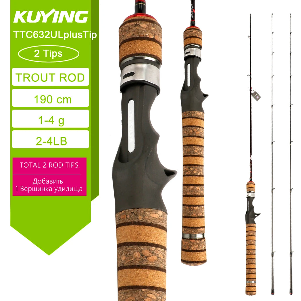 Deliver from USA KUYING TETON TTC662L TTC632UL TTS662L TTC602LS TTS602LS Fishing Lure Rod Casting Spinning River Stream Carbon