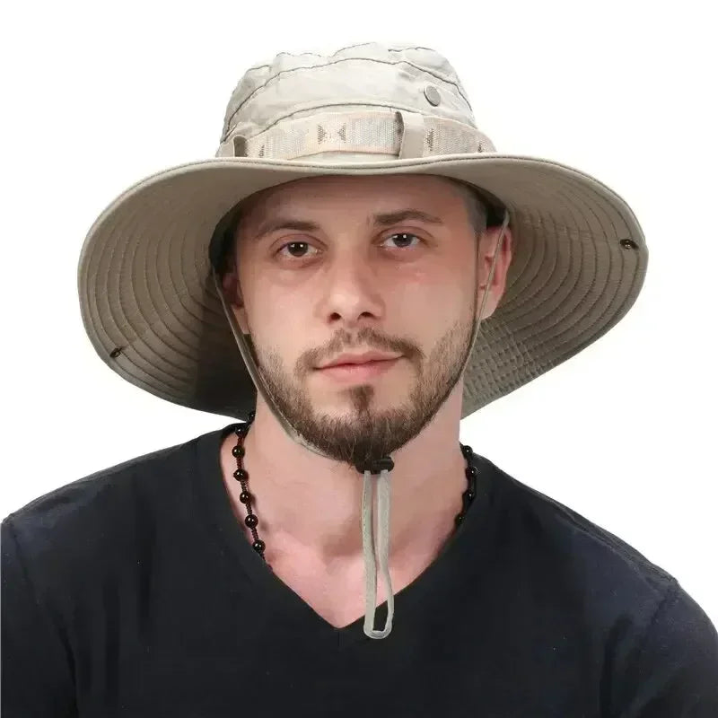 Outdoor Summer Men's Wide Brim Bucket Hat