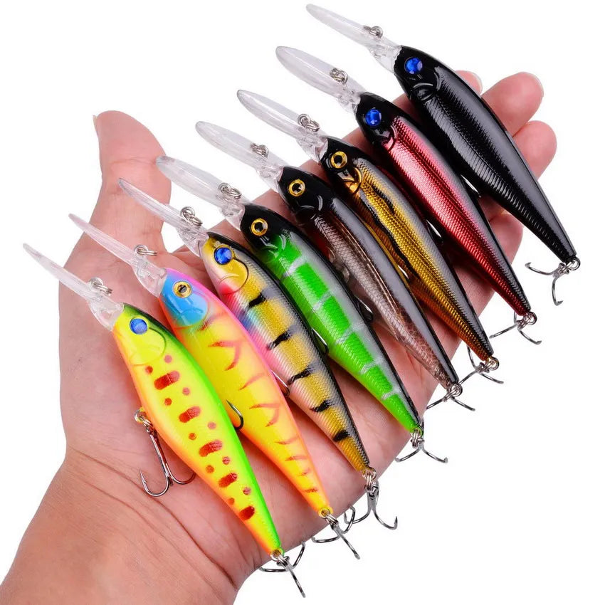 3/5/8Pcs Random Minnow Fishing Lure set High Quality Swimming Bait Wobble Bait Crankbait