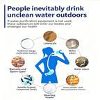 Camping Hiking Emergency Life Portable  Outdoor Water Purifier  Water Filter Suitable for Streams,Lakes Outdoors Camping.