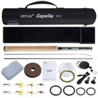 Goture Tenkara Fly Fishing Rod Combo 3.6m Ultralight Carbon Fiber Rod with Line Lure Clipper Portable  Rod Set
