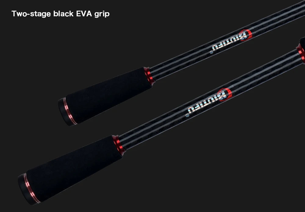BIUTIFU PHISHGER Traveller Fuji Spinning Bait Casting Lure Bass Fishing Rods 1.8m~3.0m Carbon Ultralight Fast Pole With Tube Bag