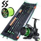 Sougayilang 3.0m Carp Fishing Combo L M H Power Feeder Rod and Spinning Reel with Free 500m Nylon Line Full Kit