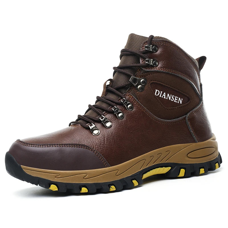 Waterproof Leather Indestructible Men  Outdoor Military Boots Anti-smash Anti-puncture Industrial Shoes