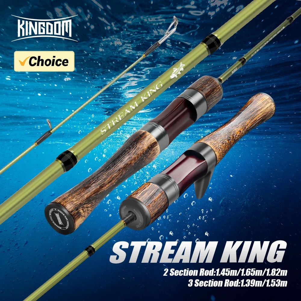 STREAM KING  Spinning Fishing Rod  61.9g Ultralight Casting Carbon Rods MF Action UL L power  Fishing Tackle Travel Rod