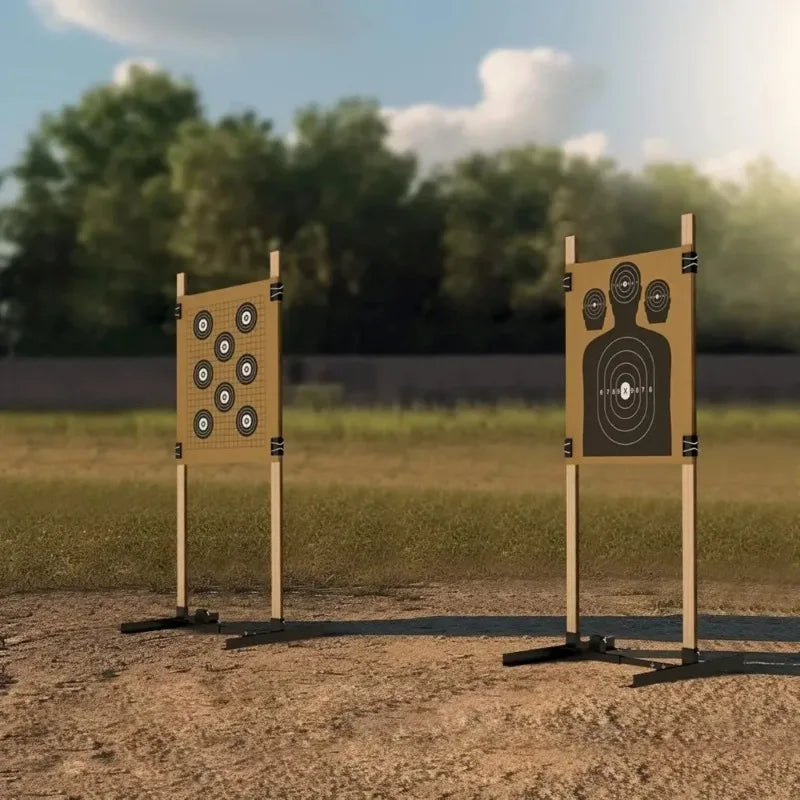 Garden Furniture  2 Pack Shooting Target Stand for Outdoors,Durable Paper Target Holder with Stable Adjustable BaseforPaper