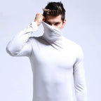 Thermal Underwear Tops Men Winter Clothes Thermal Shirt Autumn Men's Winter Tights High Neck Thin Slim Fit Long Sleeve T-shirt