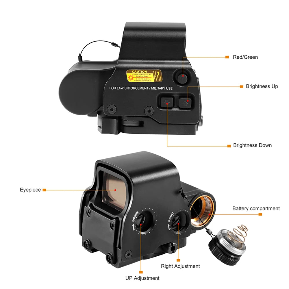551 552 553 558 Red Green Dot Holographic Sight Scope Hunting Reflex Sight Scope 20mm Mount