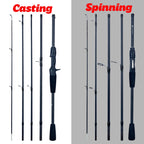 FLENHAI Spinning Baitcasting Travel Carbon Mini Fishing Rods 1.8~2.4m Casting Weight 5-30g M Fast Lure Goods
