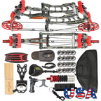 Let off 80% Compound Dual-use Bow Set 19" Axle 30-60lbs Hunting Steel Ball 420FPS Right Hand for Adults Hunting Shooting