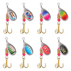 16pcs Metal Spinner Bait Fishing Lure Artificial SpinnerBait For Pike Bass Trout Fishing With Fishing Bag
