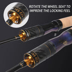 ROLLFISH Ultra Light Carbon Fiber Spinning & Casting Fishing Rod, UL Power Freshwater for Trout Bass with Sensitive Tip