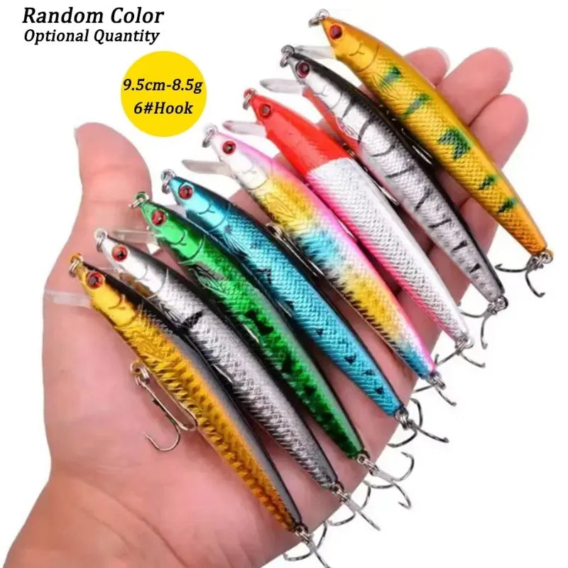 Fishing Lures Set Crankbait Tackle Hard Bait Kit Artificial Minnow Popper Pencil Swing Swimbait Wobblers
