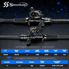 Sougayilang DC Baitcasting Reel & Carbon Fishing Rod Combo 7.2:1 Gear Ratio Ultralight Baitcaster Set for Bass  Fishing