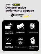 Waterproof Leather Indestructible Men  Outdoor Military Boots Anti-smash Anti-puncture Industrial Shoes