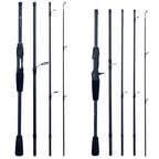 FLENHAI Spinning Baitcasting Travel Carbon Mini Fishing Rods 1.8~2.4m Casting Weight 5-30g M Fast Lure Goods