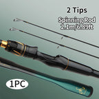 ROLLFISH 2 Tips M/MH Fishing Rod Carbon Fiber Casting & Spinning Rod for Freshwater & Saltwater, High Sensitivity Bass Rod