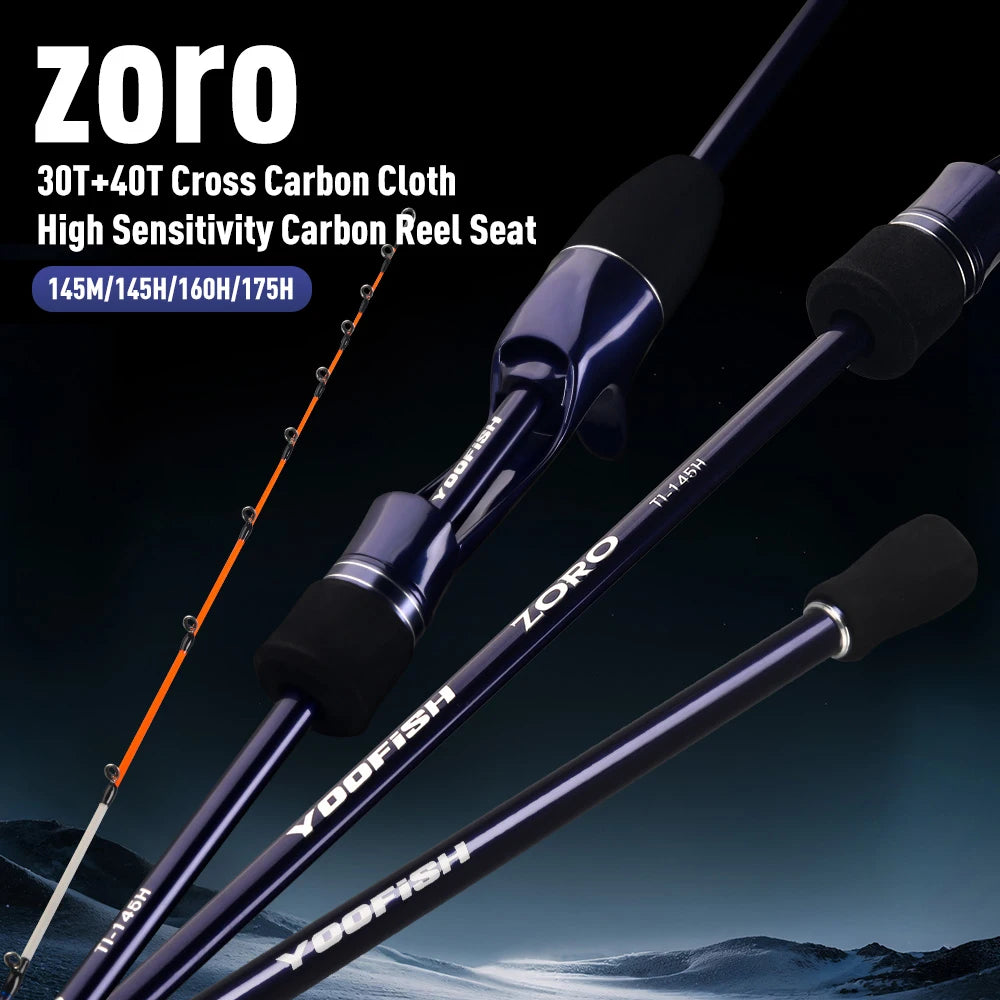 Yoofish ZORO1.45m 1.75m Light Carbon Fishing Rod 145M/H 65g/63g 175H 72g Titanium Tip  Casting Rod