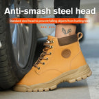 Mens Puncture-Proof Steel Toe Safety Boots Oil & Slip-Resistant Industrial Shoe Outdoor Work Shoes