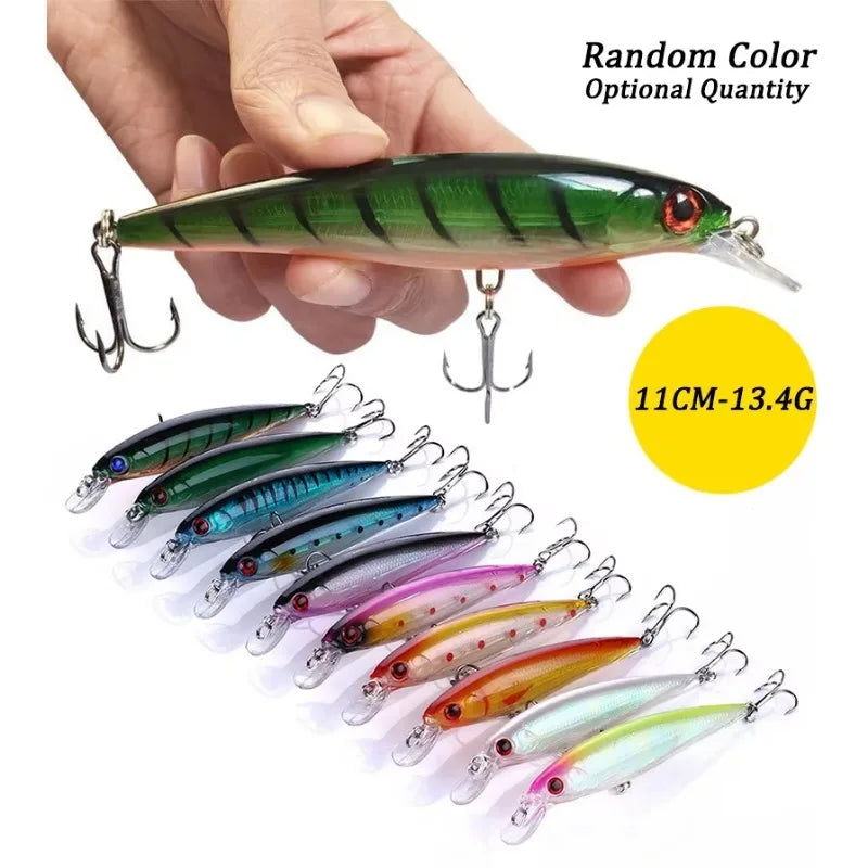 Fishing Lures Set Crankbait Tackle Hard Bait Kit Artificial Minnow Popper Pencil Swing Swimbait Wobblers