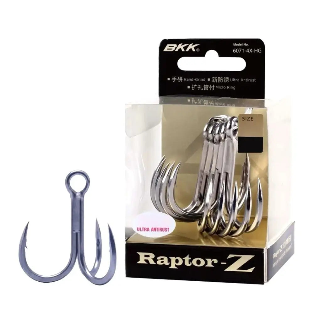 5/6/7/8PCS 4X Intensify Anti-rust  Super Sharp Fishhooks Treble Fishing Hooks  High Carbon Steel Matte  Hooks Fishing Tackle