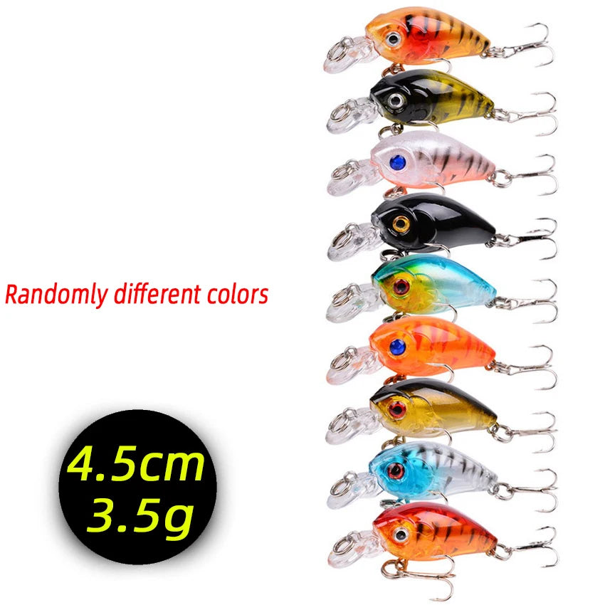 3/5/8Pcs Random Minnow Fishing Lure set High Quality Swimming Bait Wobble Bait Crankbait