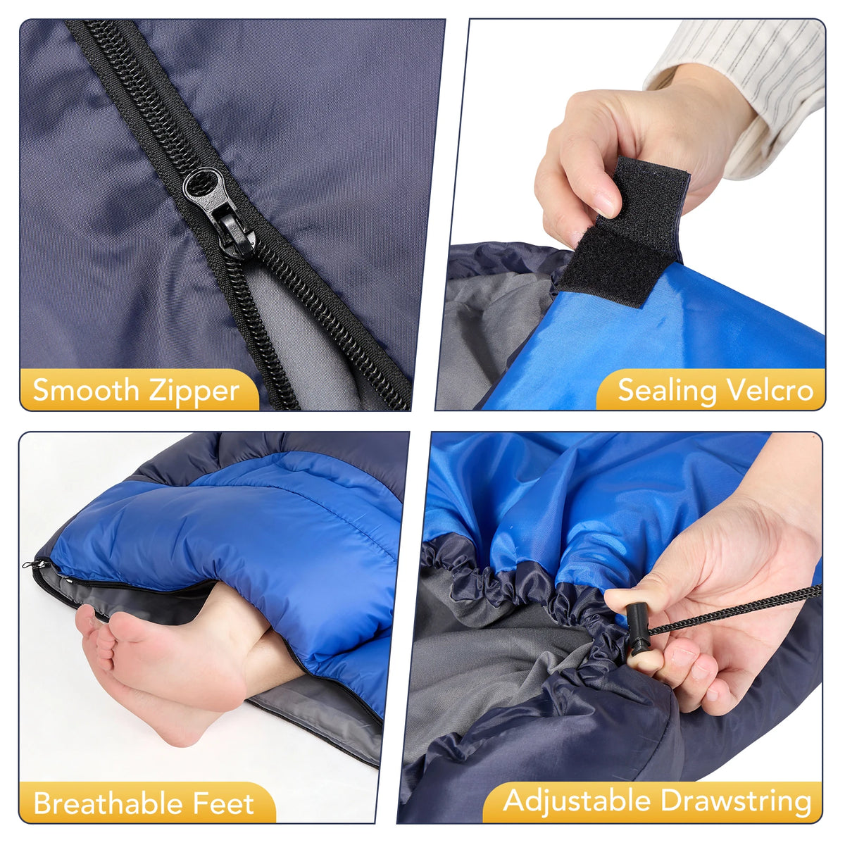 Ultralight Waterproof Warm Sleeping Bag with Compression Sack