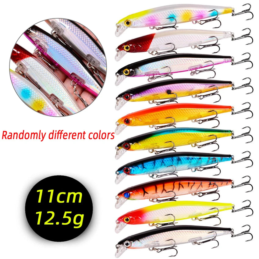 3/5/8Pcs Random Minnow Fishing Lure set High Quality Swimming Bait Wobble Bait Crankbait