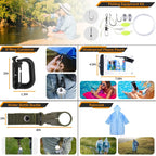 250-Piece Survival Kit with First Aid, Tactical Gear, Emergency Tent & Crossbody Bag for Outdoor Adventure and Gifts