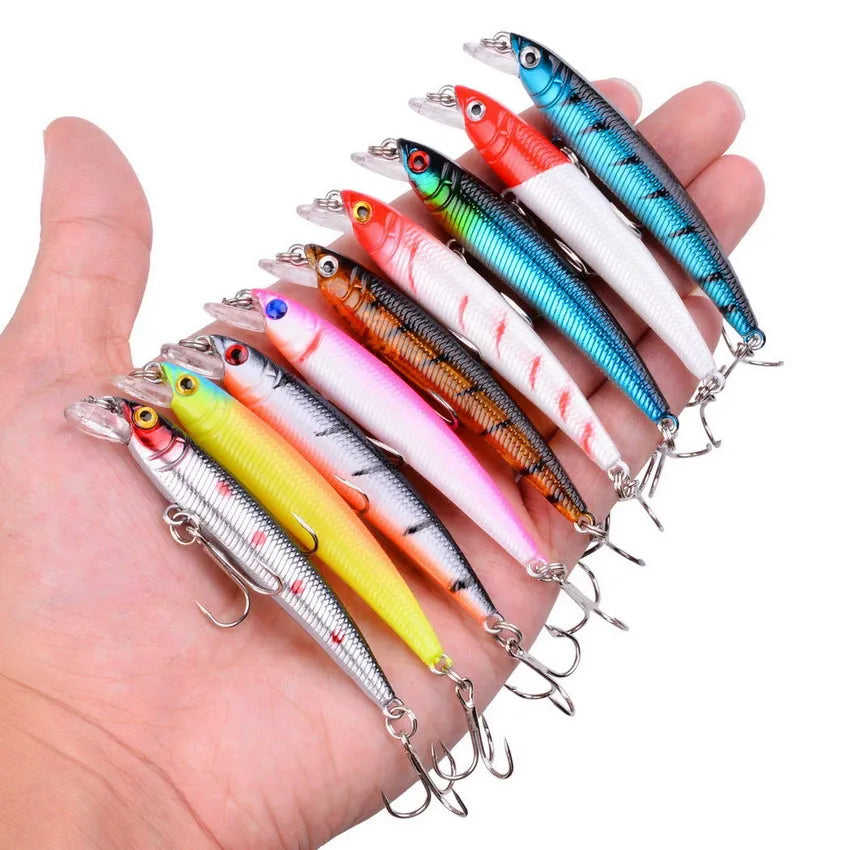 3/5/8Pcs Random Minnow Fishing Lure set High Quality Swimming Bait Wobble Bait Crankbait