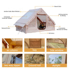 PAKICETUS Inflatable Tent With Skylight, Quick Setup Blow Up Tents With Pump, 4-6 PersonOutdoor Family Luxury Tent